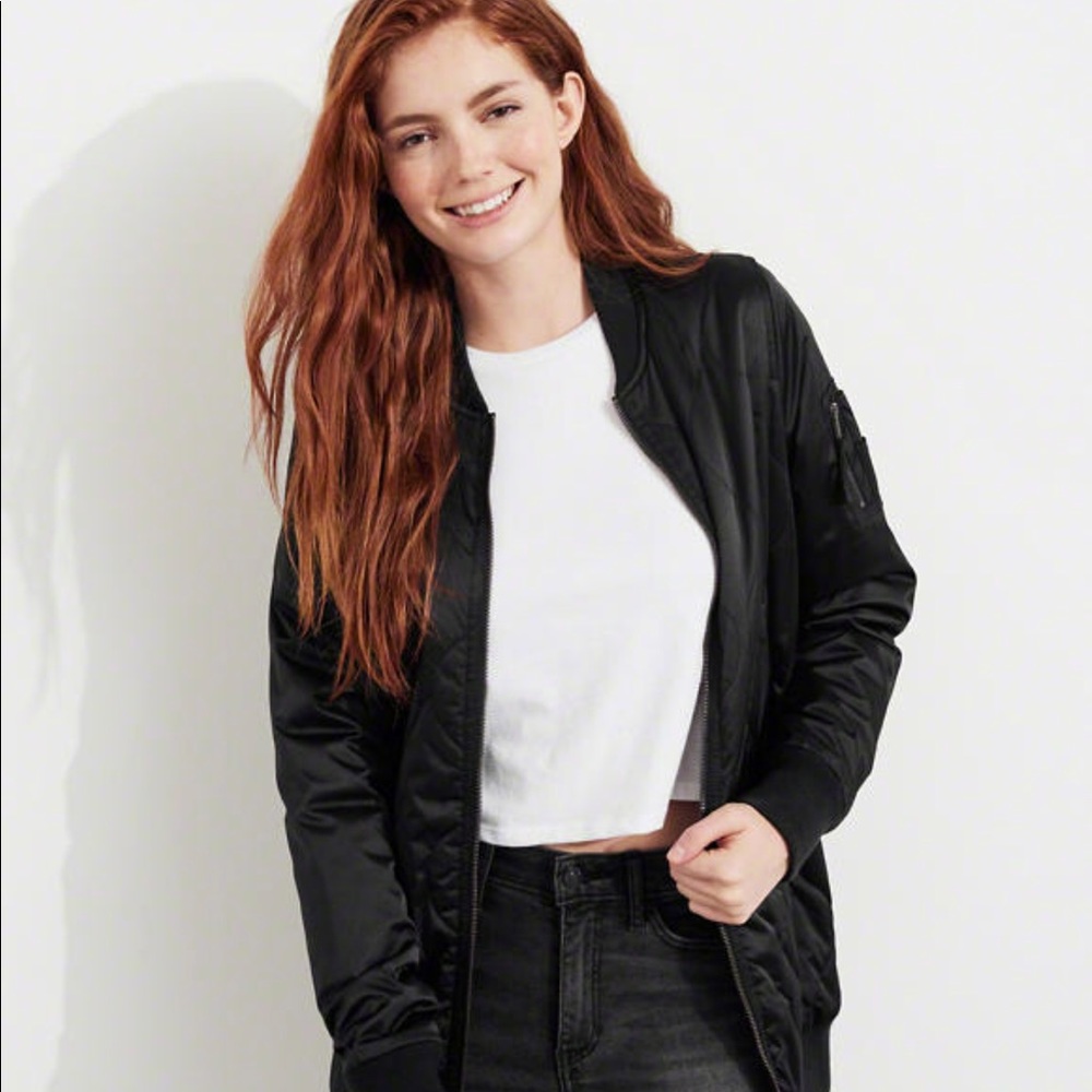 NEW! Hollister longline bomber jacket
